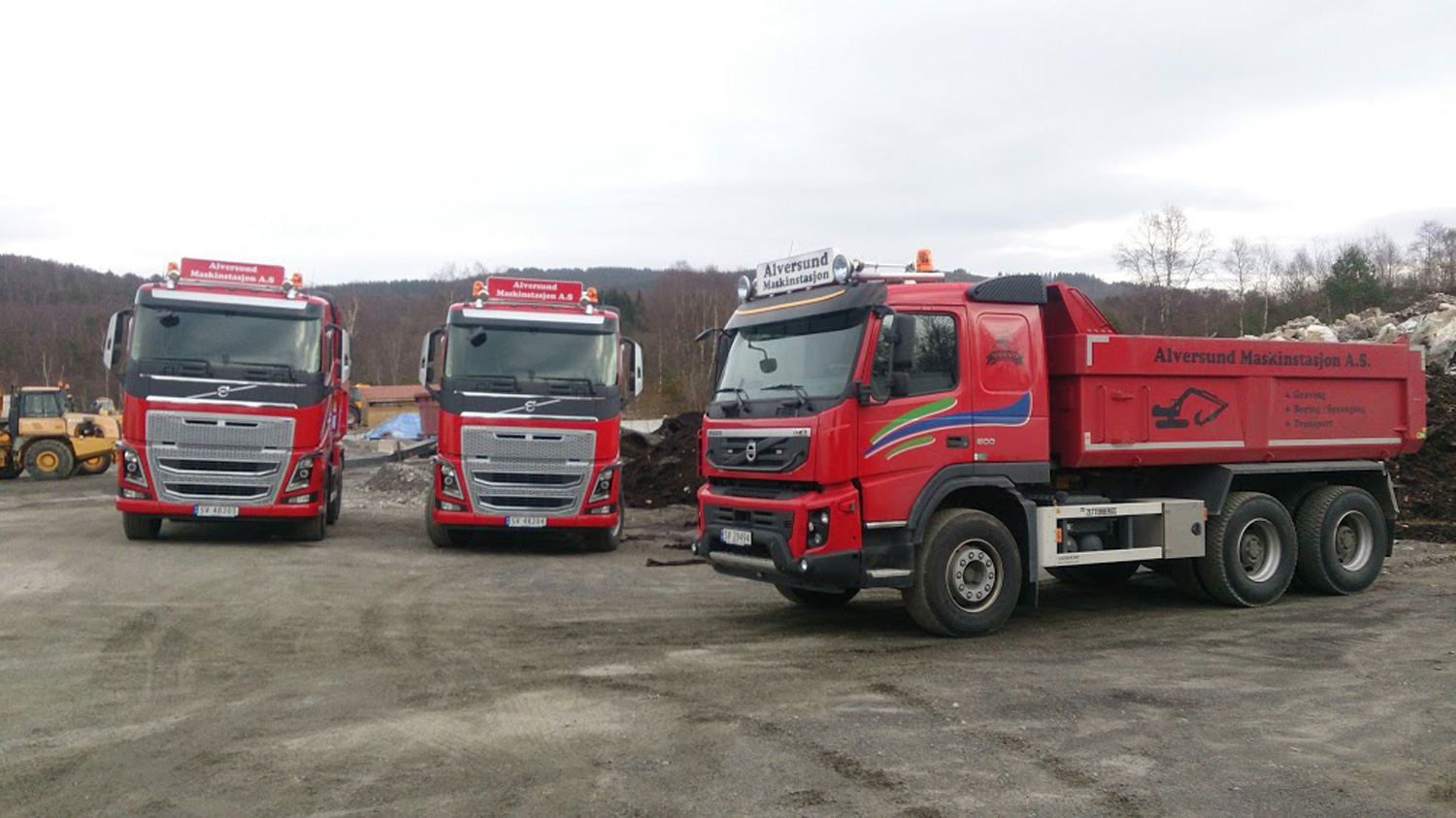 Maskinpark. Effektiv massetransport i Nordhordland for små og store oppdrag med moderne maskinpark.